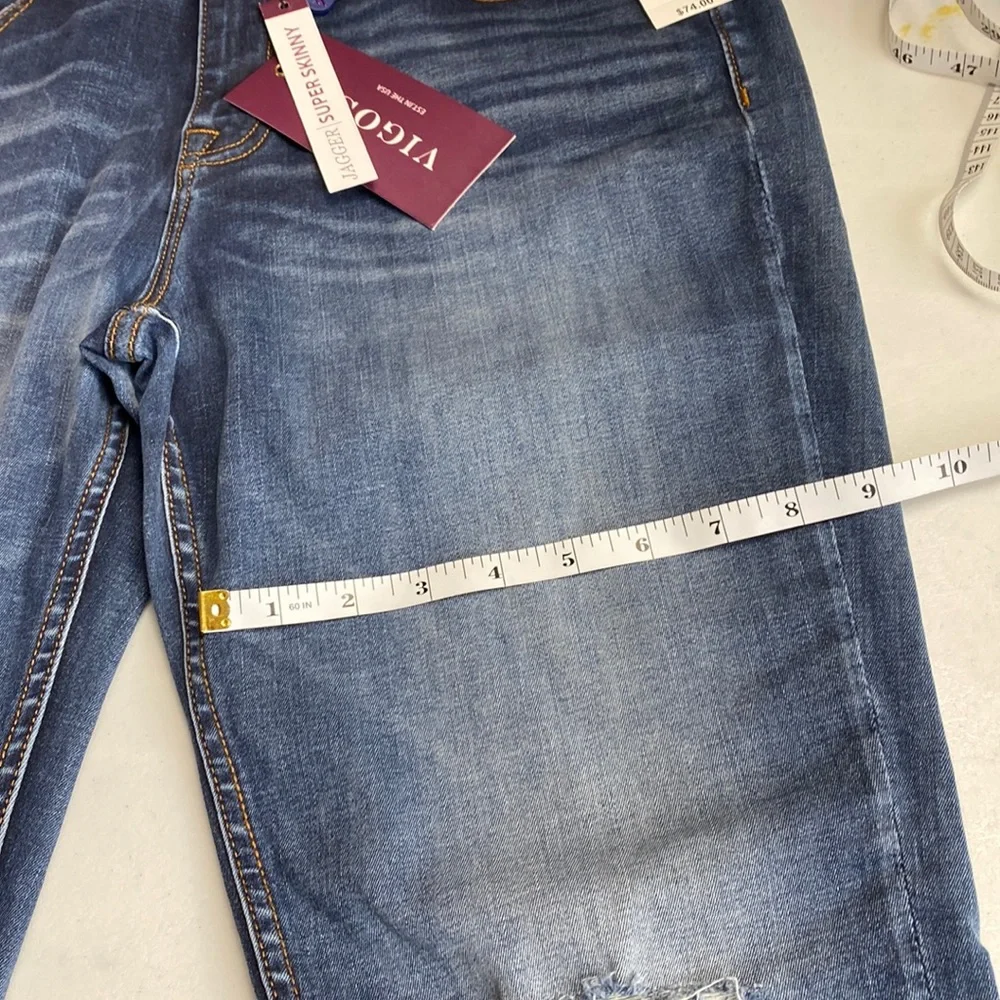Nwt Vigoss Jagger Super Skinny Distress Jeans, 33x28 - Picture 8 of 15